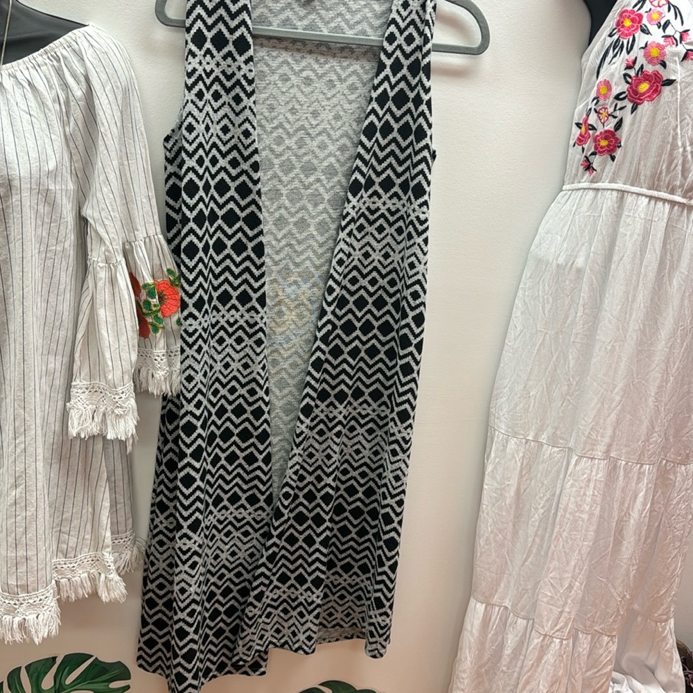 Cute boho style long vest